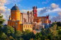 Palace of Pena in Sintra. Lisbon, Portugal. Royalty Free Stock Photo