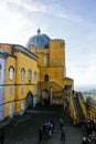 Palace Pena in Sintra, Portugal in a sunny winter day in February 2020 Royalty Free Stock Photo