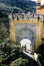 Palace Pena in Sintra, Portugal in a sunny winter day in February 2020 Royalty Free Stock Photo