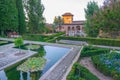 Palace Portico in El Partal in gardens Nasrid Palaces, Alhambra, Granada