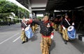 Palace soldiers paraded Royalty Free Stock Photo