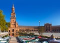 Palace at Spanish Square in Sevilla Spain Royalty Free Stock Photo