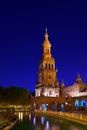 Palace at Spanish Square in Sevilla Spain Royalty Free Stock Photo