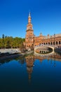 Palace at Spanish Square in Sevilla Spain Royalty Free Stock Photo