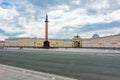 Palace square with Alexander column and General Staff building, Saint Petersburg, Russia Royalty Free Stock Photo