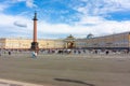 Palace square with Alexander column and General Staff building, Saint Petersburg, Russia Royalty Free Stock Photo