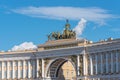 Palace Square: General Staff Building Saint Petersburg Royalty Free Stock Photo