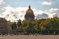 The Palace Square and Isaac`s Cathedral Royalty Free Stock Photo