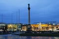 Palace Square in January evening. Stuttgart, Baden-Wurttemberg, Germany