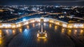 Palace Square in Saint Petersburg Aerial View Royalty Free Stock Photo