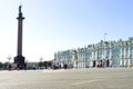 Palace Square in Saint-Petersburg. Hermitage museum, summer time