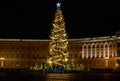 Palace Square St. Petersburg. New Year Christmas tree