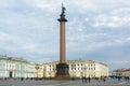 Palace Square in St. Petersburg is one of the most beautiful architectural ensembles in the world. The Alexander Column is named Royalty Free Stock Photo