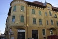 Palace Stern historic building archirecture from Republicii Avenue of Oradea City in Romania. Royalty Free Stock Photo