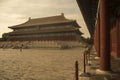 Palace of the supreme armony in the forbiden city in Beijing, China at sunset