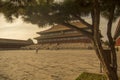 Palace of the supreme armony in the forbiden city in Beijing, China at sunset Royalty Free Stock Photo