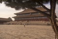 Palace of the supreme armony in the forbiden city in Beijing, China at sunset