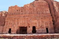 Palace Tomb of Royal Tombs in ancient city of Petra, Jordan Royalty Free Stock Photo