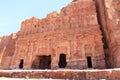 Palace Tomb of Royal Tombs in ancient city of Petra, Jordan Royalty Free Stock Photo