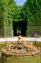 The Palace of Versailles. Paris France. The Gardens. Flora Fountain Royalty Free Stock Photo