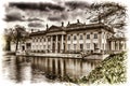 Palace on the Water in Lazienki Park in Warsaw in Poland Royalty Free Stock Photo