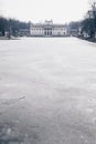 Palace on the Water - Royal palace in Lazienki park at winter in Warsaw, Poland Royalty Free Stock Photo