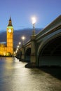 The Palace of Westminster Big Ben at night, London, England, UK Royalty Free Stock Photo