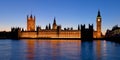 The Palace of Westminster at dusk