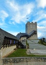 Palace Yard of Celje Castle and Frederick Tower Royalty Free Stock Photo