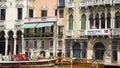 The palaces and historical houses from the Grand Canal, Venice, Italy . Bridges, palaces and the sea.