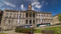 The Palacio da Bolsa timelapse Stock Exchange Palace is a historical building in Porto, Portugal Royalty Free Stock Photo