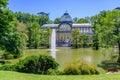 Palacio de Cristal Glass Palace in Buen Retiro Park in Madrid, Spain Royalty Free Stock Photo