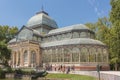 Palacio de Cristal The Glass Palace in the Retiro Park, Madrid, Spain.