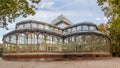 Palacio de Cristal (Glass Palace) in Retiro park in Madrid, Spa Royalty Free Stock Photo