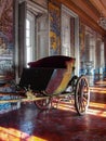 Palacio Nacional de Queluz National Palace. Carriage Chaise aka Chay or Shay in Corredor das Mangas ou dos Azulejos