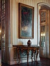 Palacio Nacional de Queluz National Palace. Detail of the interior showing furniture, painting and decoration. Royalty Free Stock Photo
