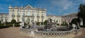 Palacio Nacional de Queluz National Palace. Lago de Neptuno aka Neptune Lake and Fachada das Cerimonias aka Cerimonial Facade. Royalty Free Stock Photo
