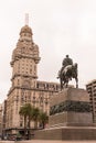 The Palacio Salvo, in the independence square of Montevido, the center of the capital of Uruguay. Eclectic Art Deco style, is an