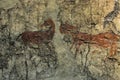 Palaeolithic Age Hunt Painting - Museum Of Anatolian Civilisations, Ankara, Turkey Royalty Free Stock Photo