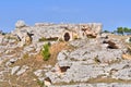 Palaeolithic caves. Matera. Basilicata. Italy. Royalty Free Stock Photo