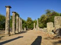 The palaestra in the Olympia, Greece, was the training ground for the wrestlers Royalty Free Stock Photo