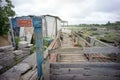 palafitico pier built in a disorganized and rustic way.