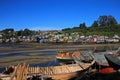 Palafito houses on stilts in Castro, Chiloe Island, Chile Royalty Free Stock Photo