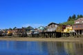 Palafito houses on stilts in Castro, Chiloe Island, Chile