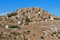 Palaiochora hill at Aegina island in Greece