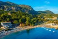 Palaiokastritsa, Greece, September 14, 2022: Aerial view of Agio