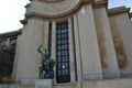 Palais de Chaillot and Hercules Statue Royalty Free Stock Photo