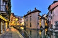 Palais de l'Ile jail and canal in Annecy old city Royalty Free Stock Photo