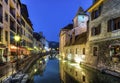 Palais de l'Ile jail and canal in Annecy old city Royalty Free Stock Photo