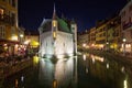 Palais de l'isle by night in Annecy - France